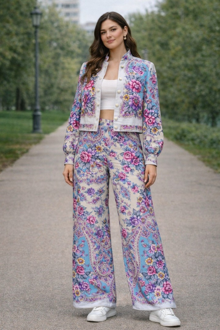 Красота павловопосадских платков в одежде фото