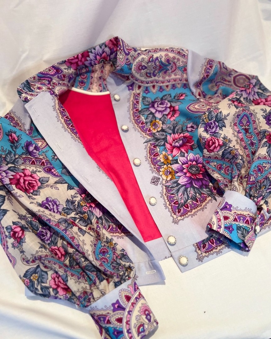 Красота павловопосадских платков в одежде фото