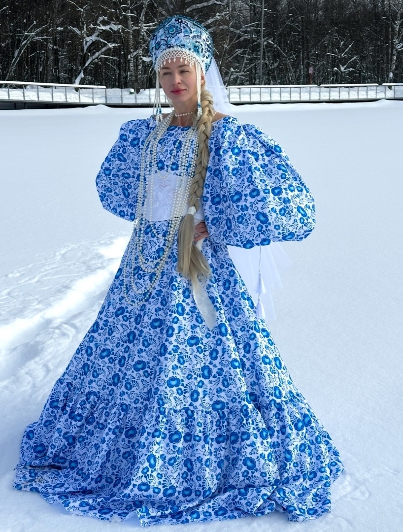Платье «Снегурочка Гжель» фото