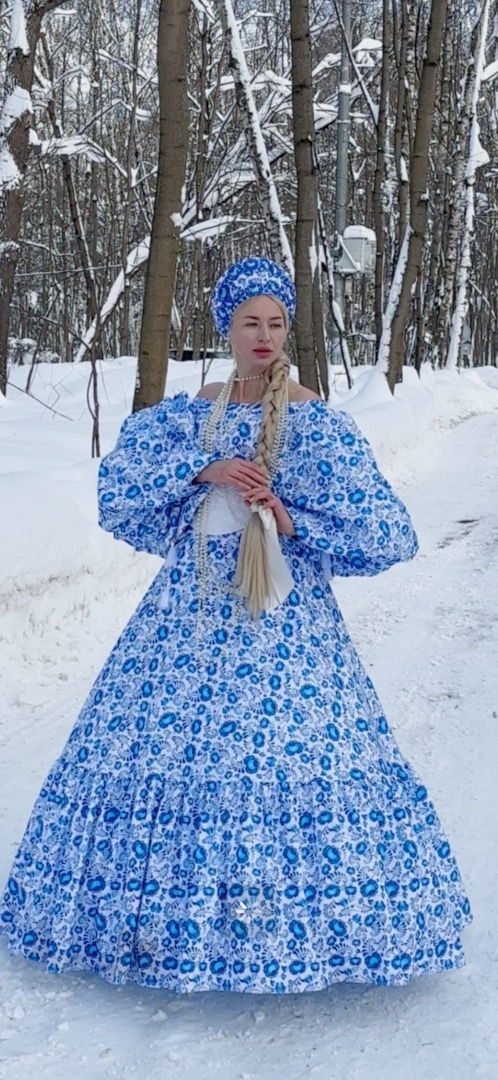 Платье «Снегурочка Гжель» фото