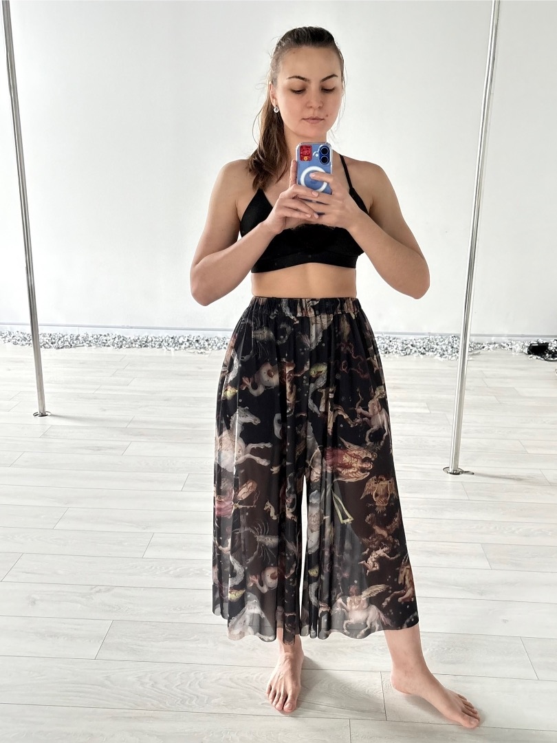 Брюки-палаццо из сетки — для танцев фото