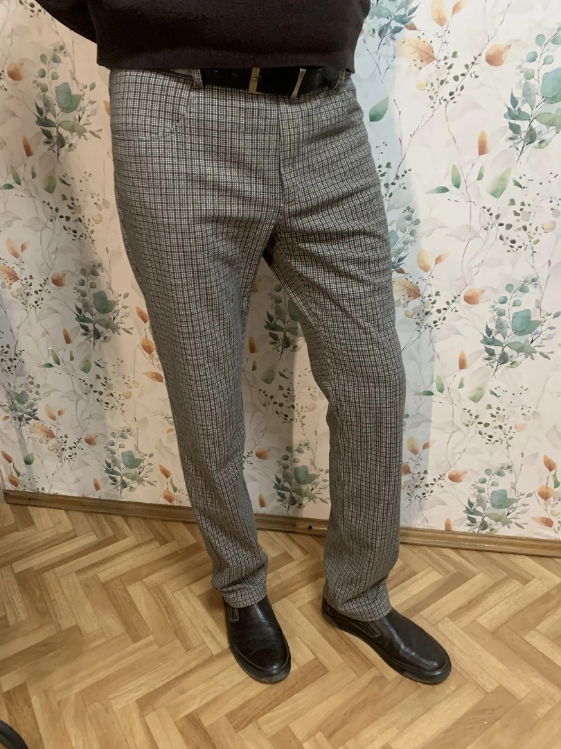 Мужские джинсы из трикотажа с начесом фото