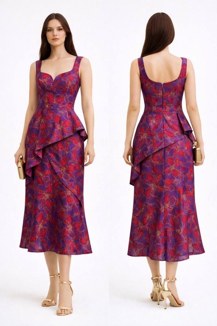 Шелковое платье по выкройке «Алекса» фото