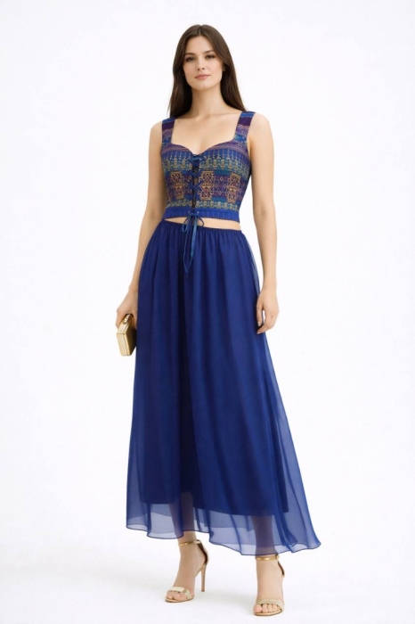 Топ на шнуровке по выкройке платье «Алекса»