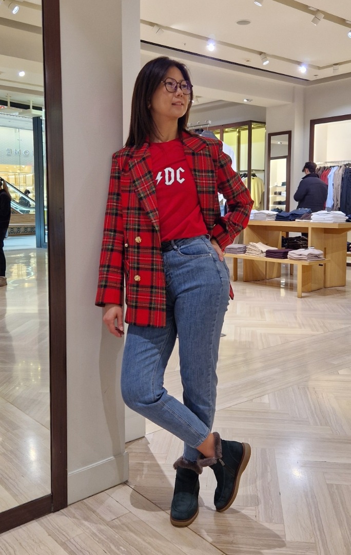 Шотландская клетка в жакете Шерги фото