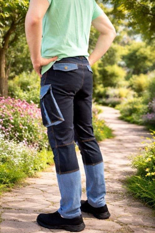 Тактические комбинированные джинсы карго фото