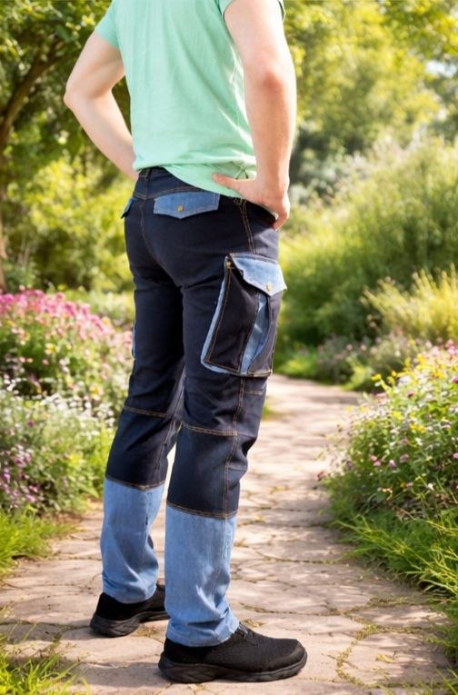 Тактические комбинированные джинсы карго фото