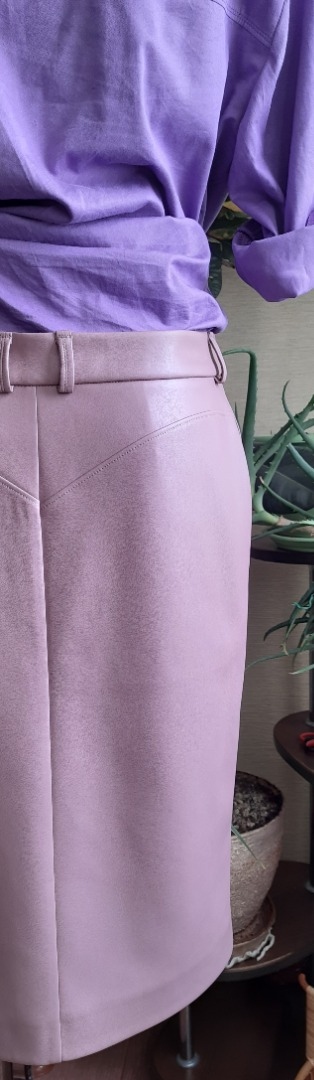 Юбка-карандаш из экокожи фото