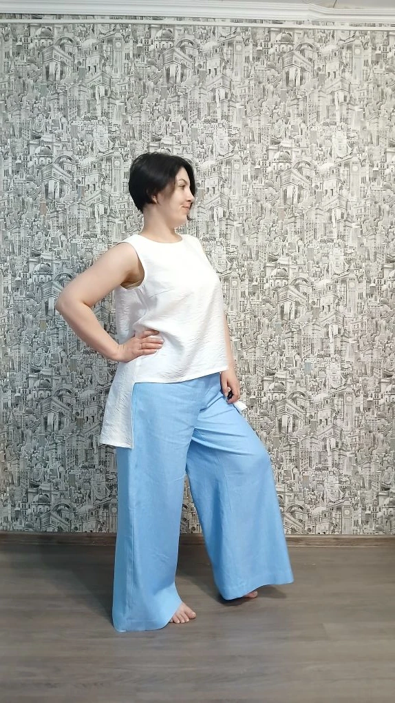 Топ изо льна фото