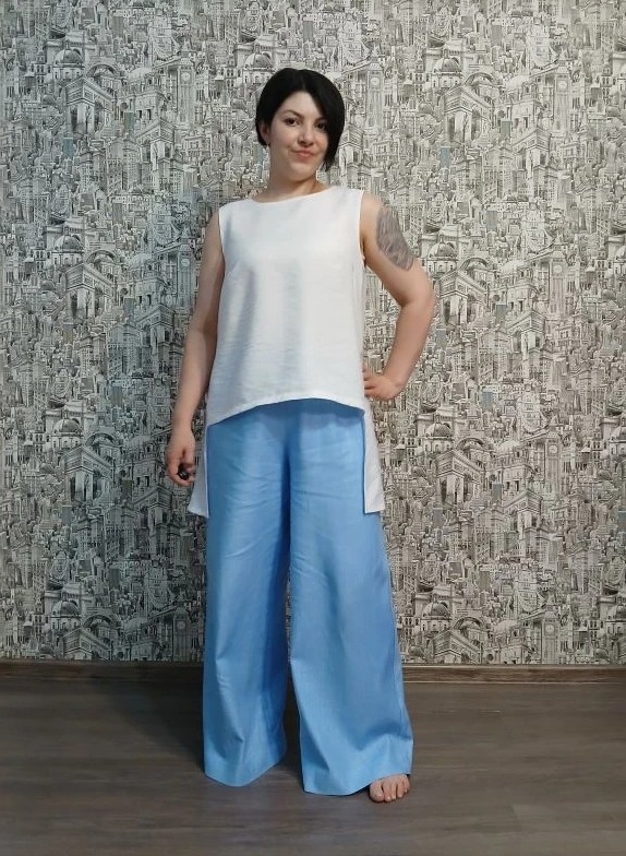 Топ изо льна фото