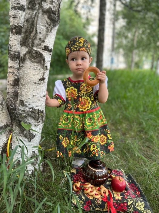 Вариант платья для внучки в народном стиле
