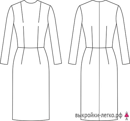 Построение базовой выкройки-основы платья футляр