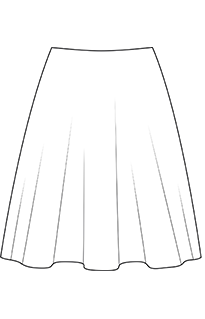 Выкройка-основа юбки-полусолнце