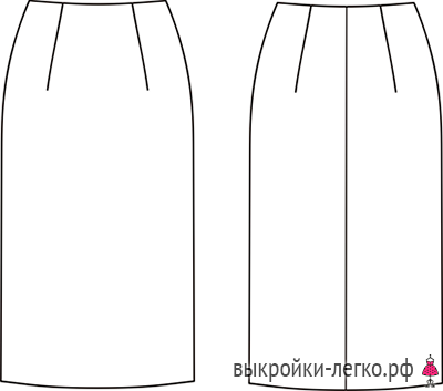 Пошаговое построение выкройки юбки