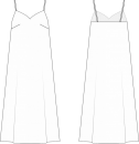 Выкройка универсальной подкладки-комбинации под прозрачные платья