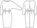 Выкройка платья с рукавами летучая мышь
