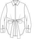 Готовая выкройка блузы с декоративным бантом