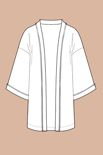 Выкройка кардигана. Коллекция в азиатском стиле «Икигай»