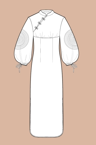 Выкройка платья. Коллекция в азиатском стиле «Икигай»