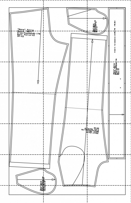 Выкройка-основа мужских брюк от Анастасии Корфиати