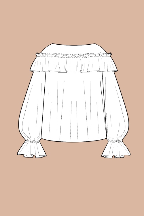 Выкройка блузы с рюшами. Праздничная коллекция «Джоконда»_normal
