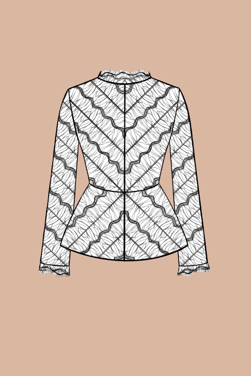 Выкройка блузы из кружева. Праздничная коллекция «Джоконда»_normal