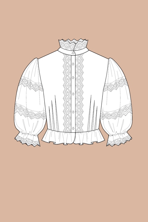 Выкройка блузы. Коллекция в русском стиле «Смеяна»_normal