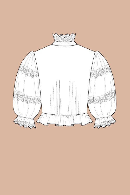 Выкройка блузы. Коллекция в русском стиле «Смеяна»_normal