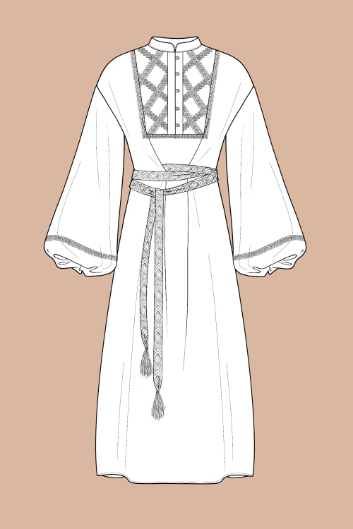Выкройка платья. Коллекция в русском стиле «Смеяна»_normal
