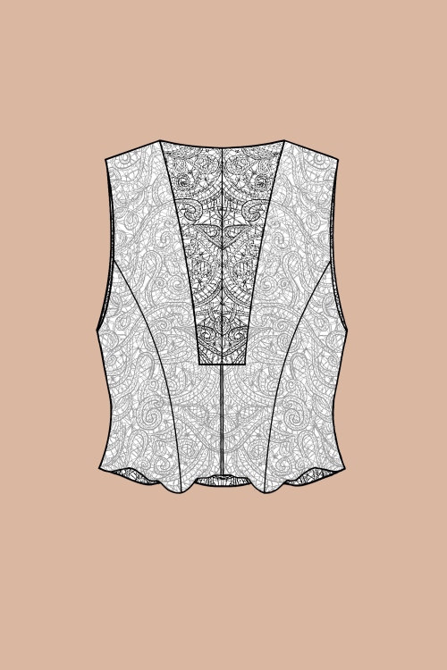 Выкройка жилета. Коллекция в русском стиле «Смеяна»_normal