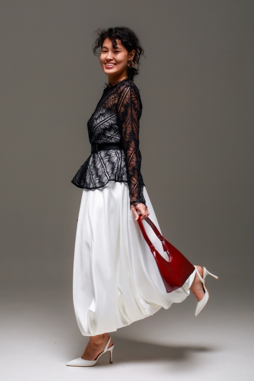 Выкройка блузы из кружева. Праздничная коллекция «Джоконда»_normal