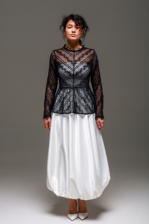 Выкройка блузы из кружева. Праздничная коллекция «Джоконда»_normal