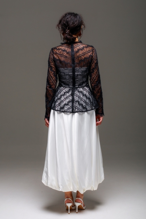 Выкройка блузы из кружева. Праздничная коллекция «Джоконда»_normal