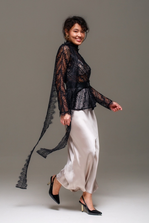 Выкройка блузы из кружева. Праздничная коллекция «Джоконда»_normal