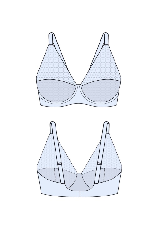 Выкройка “Милена”: бюстгальтер +трусики с перемычкой