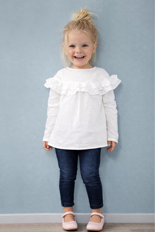 Выкройка детской блузы с рюшами_normal