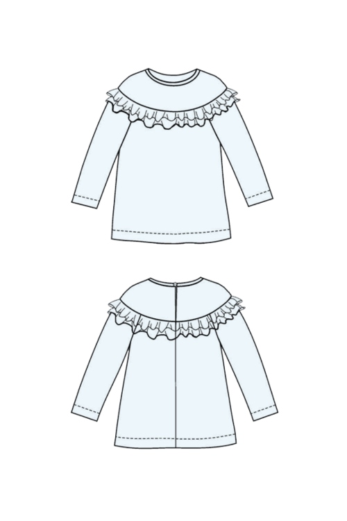 Выкройка детской блузы с рюшами_normal