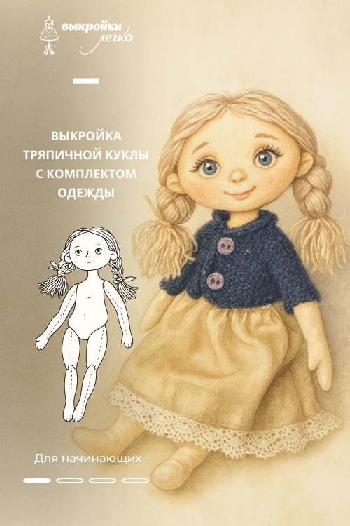 Выкройка куклы Стешы с комплектом одежды_normal