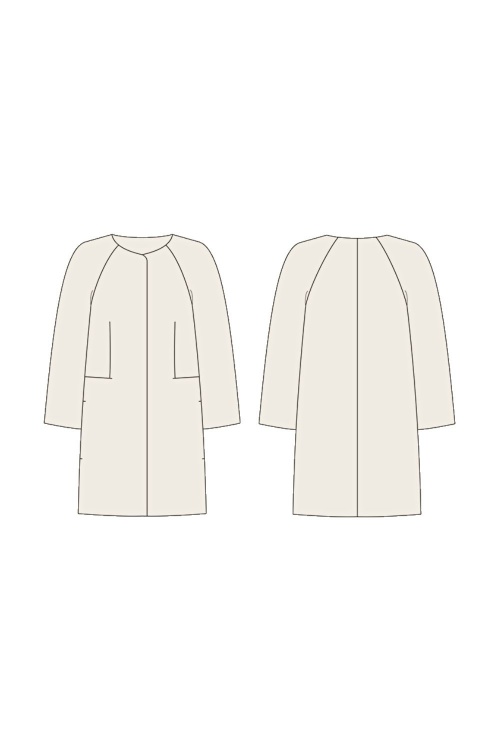 Выкройка пальто без воротника - прямое и летнее пальто