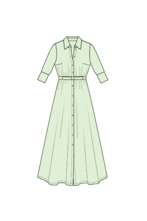 Выкройка элегантного платья-рубашки | Шить просто — happydayanimator.ru