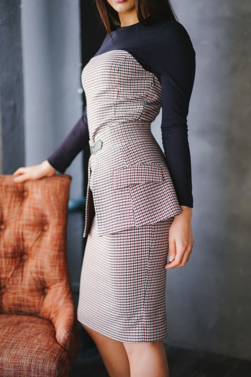 Выкройка платья со съёмной баской_normal