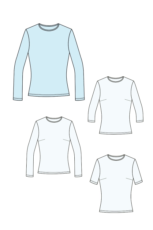 Выкройка базового трикотажного платья и топа_normal