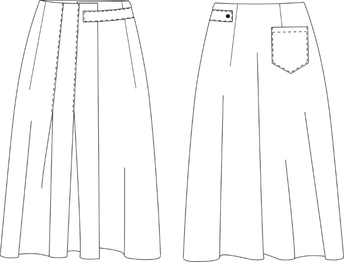 2 в 1: Выкройка cтилизованной юбки килт фото
