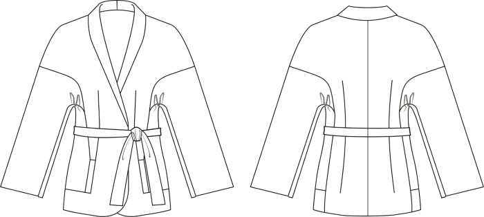 Выкройка жакета в стиле кимоно фото