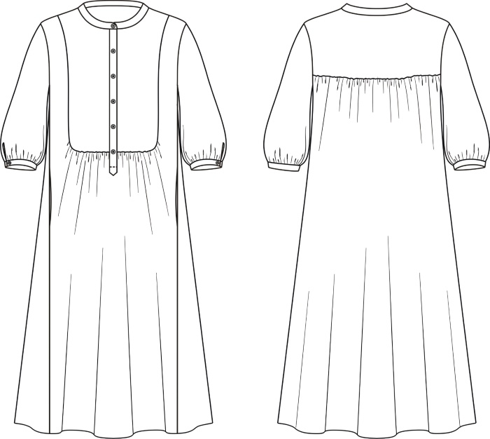 Выкройка платья в стиле бохо "Лаванда" (р-р 36-64) фото